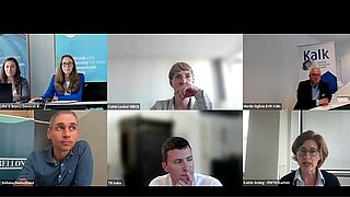 Screenshot einer Videokonferenz, mehrere Personen vor ihren Videokonferenzkameras