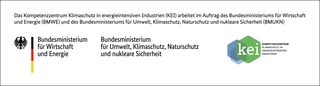 Logos des Bundeswirtschafts- und des Bundesumweltministeriums sowie des KEI