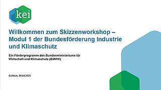 Abbildung der PowerPoint - grafisches Symbolbild/Titelfolie für den BIK Skizzenworkshop