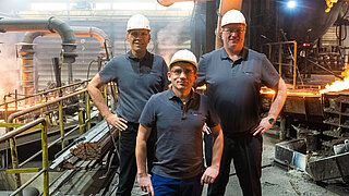 Gruppenfoto der Geschäftsführer Beinbauer Group Johannes Kuron, Ronny John,  Phil Limbach 