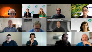 Screenshot der Videokonferenz des Fachforums Zement