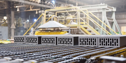 Keramikziegel in der Produktion