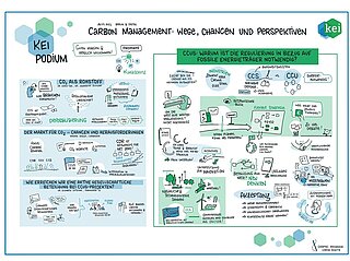 Eine Collage von Grafiken und Karikaturen veranschaulichen die Kernaussagen der Diskussion