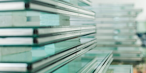 Gestapelte Glasplatten