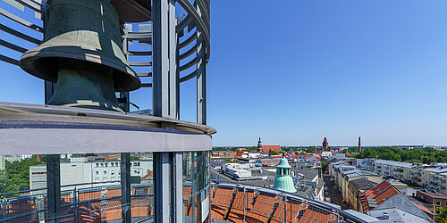 Cottbuser Spremberger Turm, Blick von oben auf die Stadt
