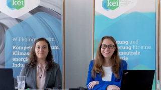 Die Moderatorinnen des Fachforums Kalk Anna Malakhova-Lehe und Bianca Dornisch-Bund begrüßen die Teilnehmenden virtuell zum Fachforum Kalk.