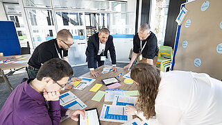 Eine Gruppe beim Workshop 