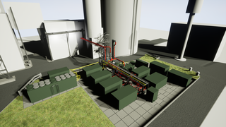 3D-Grafik der CO2-Abscheideanlage in Höver